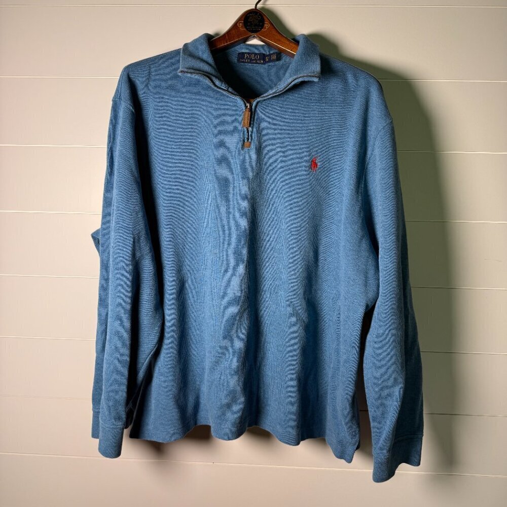 Polo Ralph Lauren Quarter-Zip Pullover XL Blue